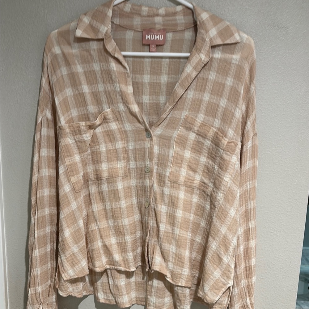 Show Me Your Mumu Plaid Button-Up Shirt